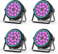 Stage Par Lights for Events, 18X12W RGBW LED Uplighting Pack
