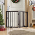 Freestanding Foldable Dog Gate 2 Panel - 24in Wooden Indoor Gate