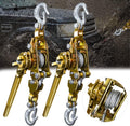 Come Along 2 Ton (2 Pack) Cable Winch Puller - Heavy Duty Ratchet