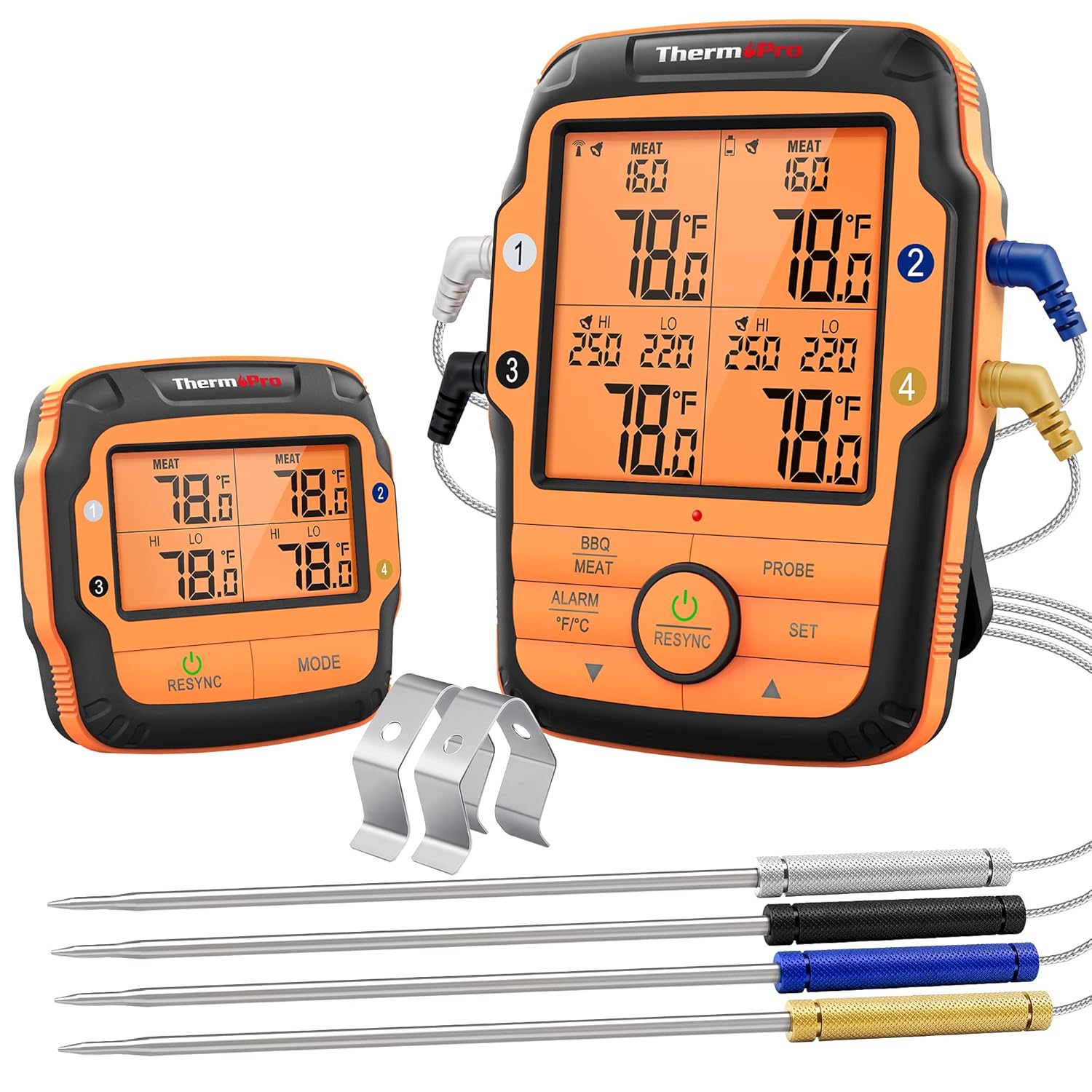 ThermoPro TP27: 500FT Wireless Meat Thermometer for Grilling