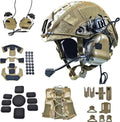 Airsoft Fast Helmet Set Tactical Paintball Helmet with Headset