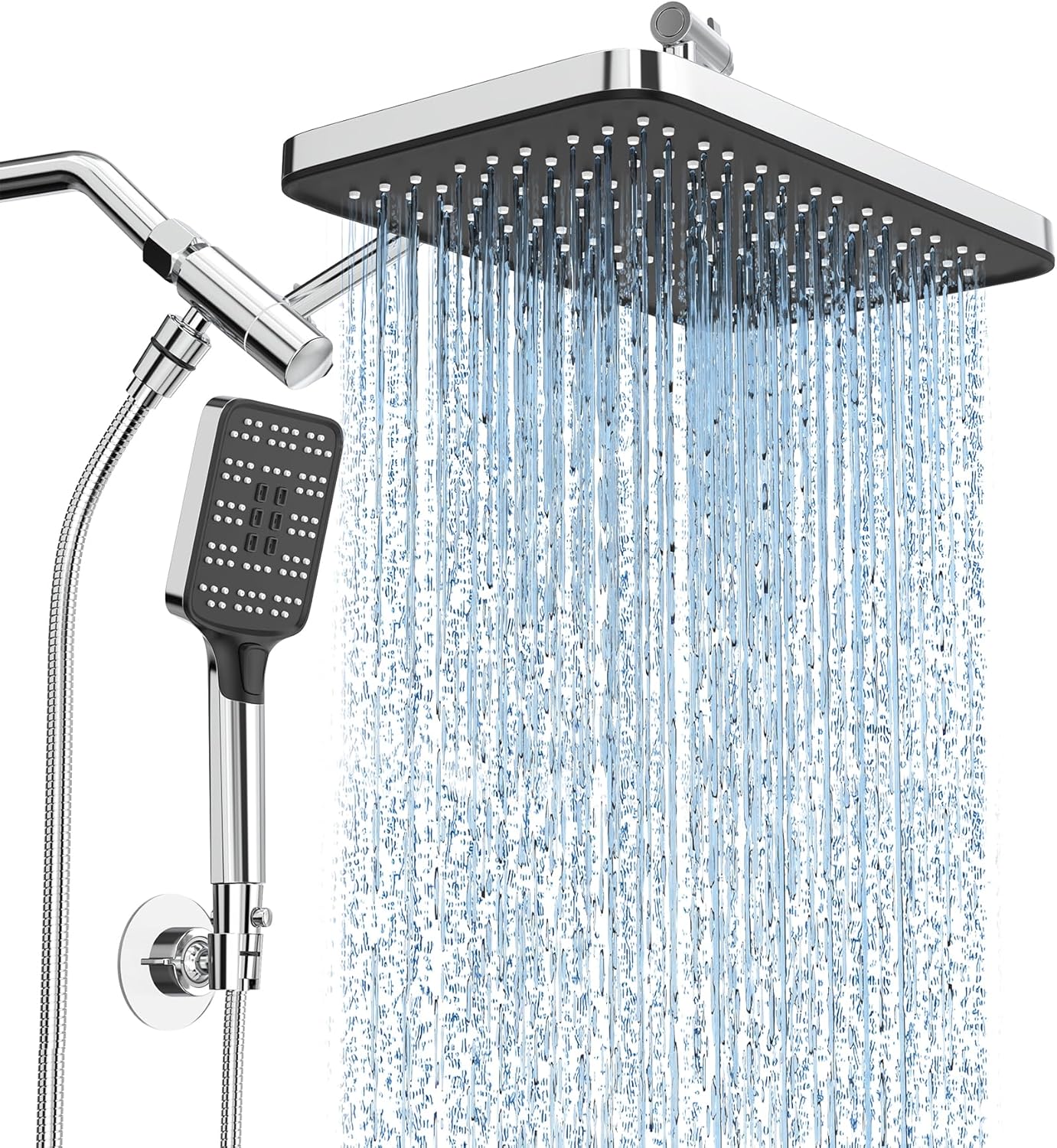 High Pressure Rain Shower Head with Handheld Spray Combo Set