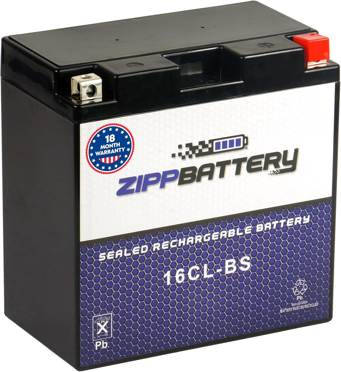 YB16CL-B 12V 250 CCA AGM Battery for Jet Ski, ATV, Motorcycle