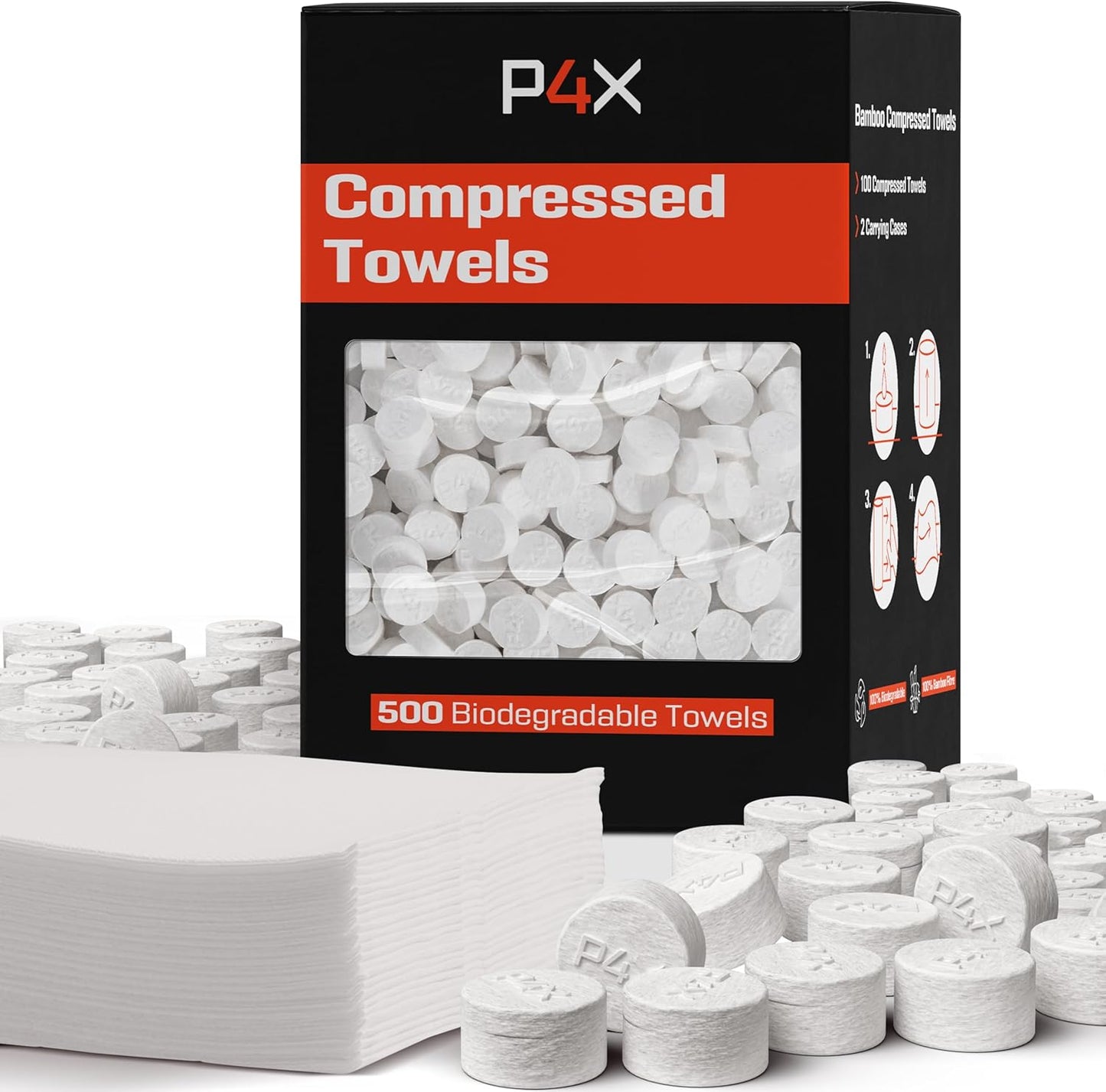 Compressed Towel Tablets - 100% Bamboo Camping Essentials