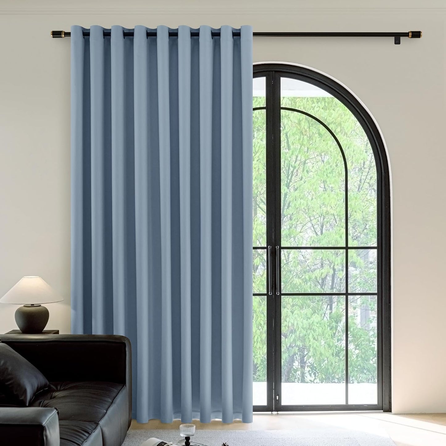 FMFUNCTEX 100% Blackout Patio Sliding Glass Door Curtains
