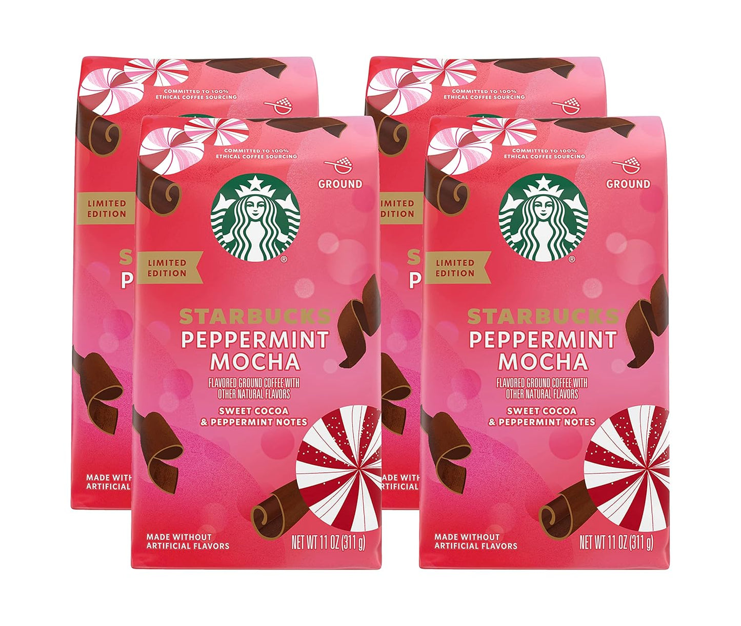 Starbucks Peppermint Mocha Ground Coffee - 4-Pack