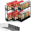 SpaceAid Pull Out Spice Rack Organizer - Slide Out 3-Drawer Rack