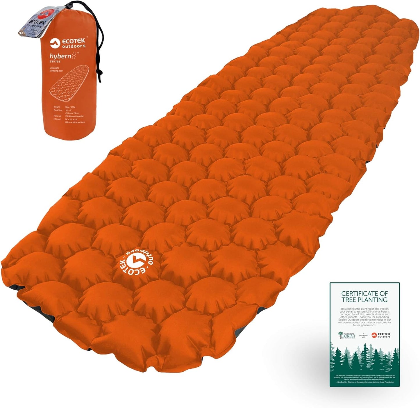 Ultralight Inflatable Sleeping Pad - Easy Inflate, Comfortable & Durable