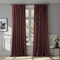 Ruby Wine Velvet Curtains 84 in Length - Luxury Thermal Drapes