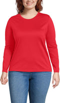 Lands' End Women's Supima Cotton Long Sleeve Tee for Everyday Wear