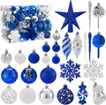 130 Pcs Christmas Ball Ornaments Set - Shatterproof Tree Decorations