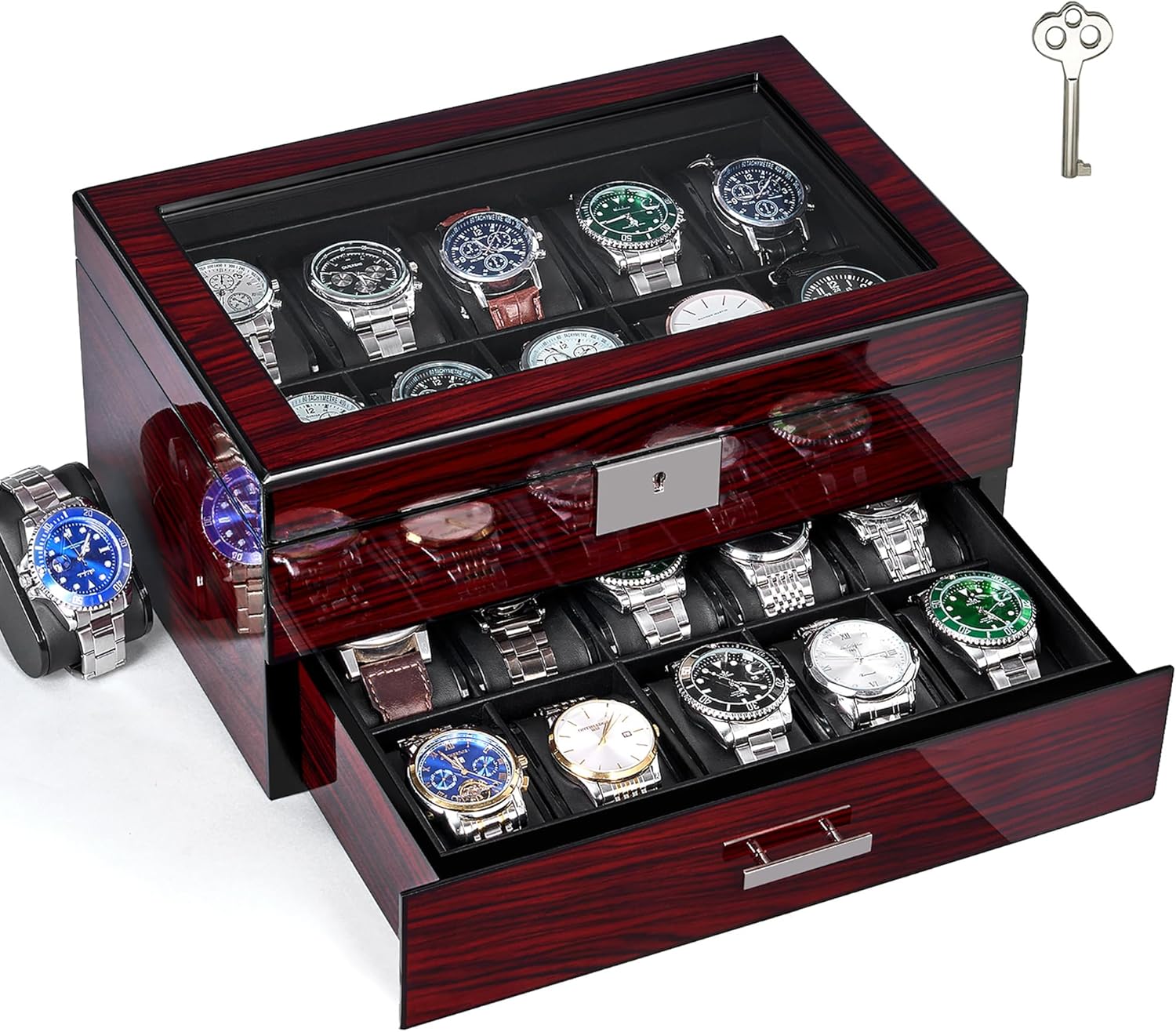 Men's Luxury Watch Organizer by ANWBROAD