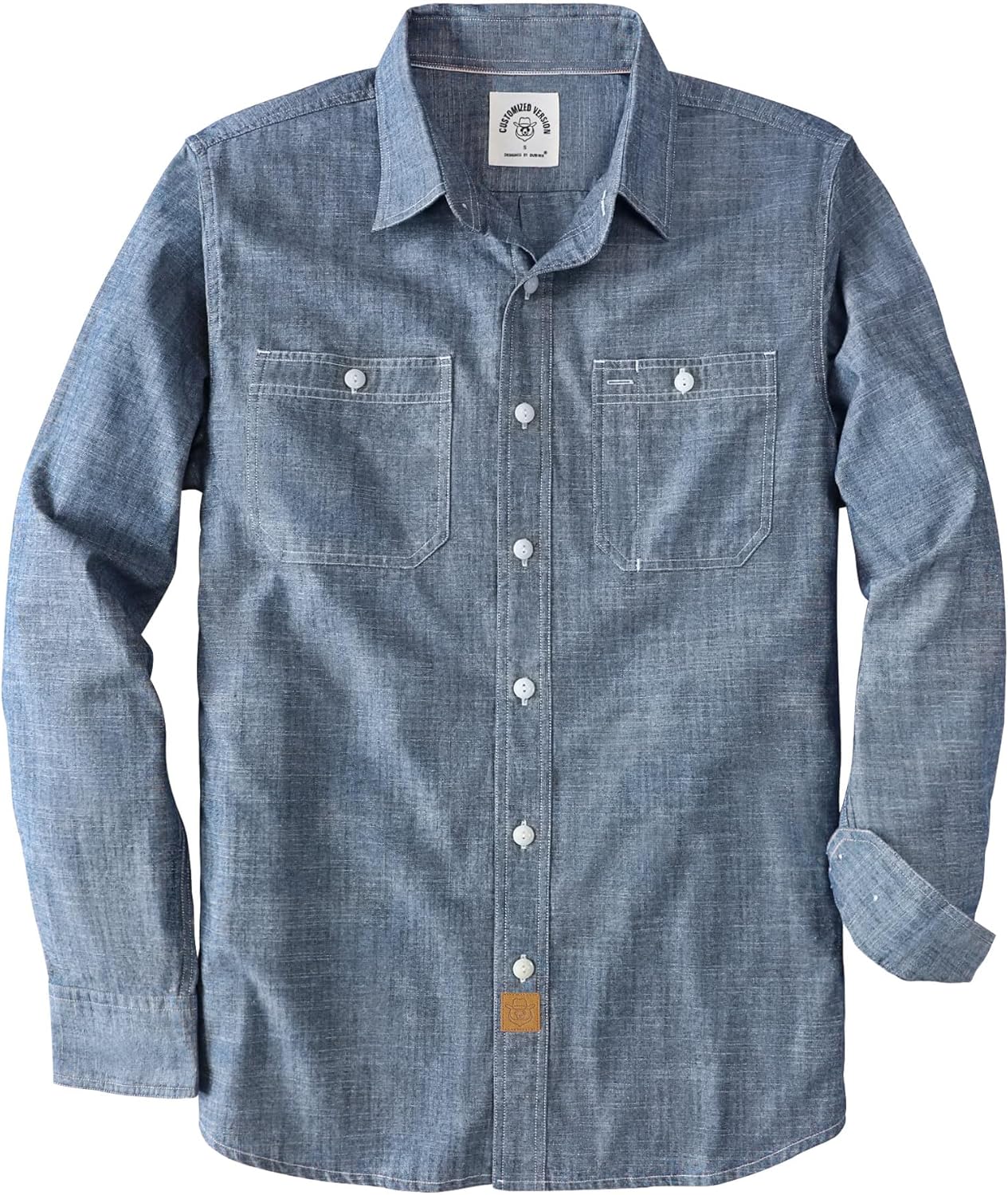 Dubinik Chambray Shirt Men Long Sleeve Cotton Work Shirt Review