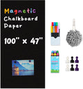 Magnetic Chalkboard Surface 100 in x 47 in Peel and Stick - Large
