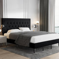 Allewie King Size Upholstered Platform Bed Frame - Tufted Comfort