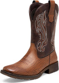 Jousen Cowboy Boots for Men Embroidery Western Boots - Comfortable