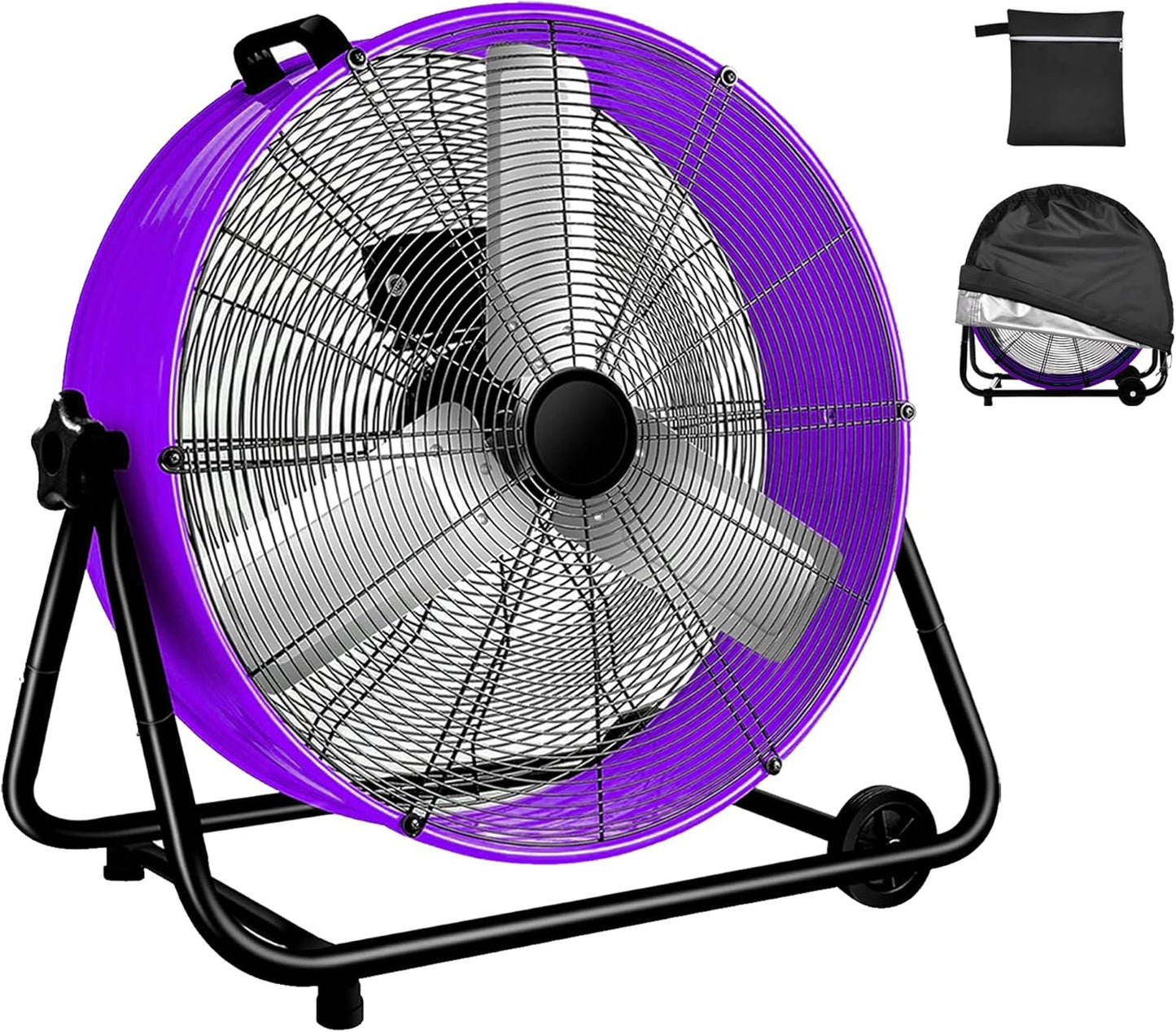 High Velocity 24ft Drum Fan 8800 CFM for Large Spaces