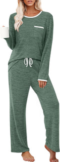Womens Pajama Sets Long Sleeve Two Piece Sleepwear - Soft, Warm Fit