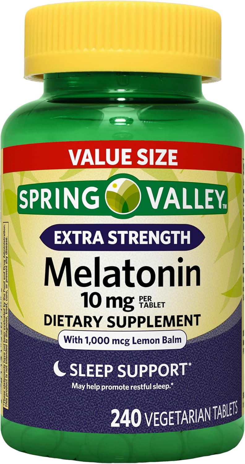 Extra Strength 10mg Melatonin Tablets - 240 Count Value Size