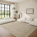 Washable Living Room Area Rug 6x9 - Stain Resistant Low Pile Rug