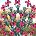 Butterfly Garden Stakes Decorative Solar Moving Fluttering Butterflies