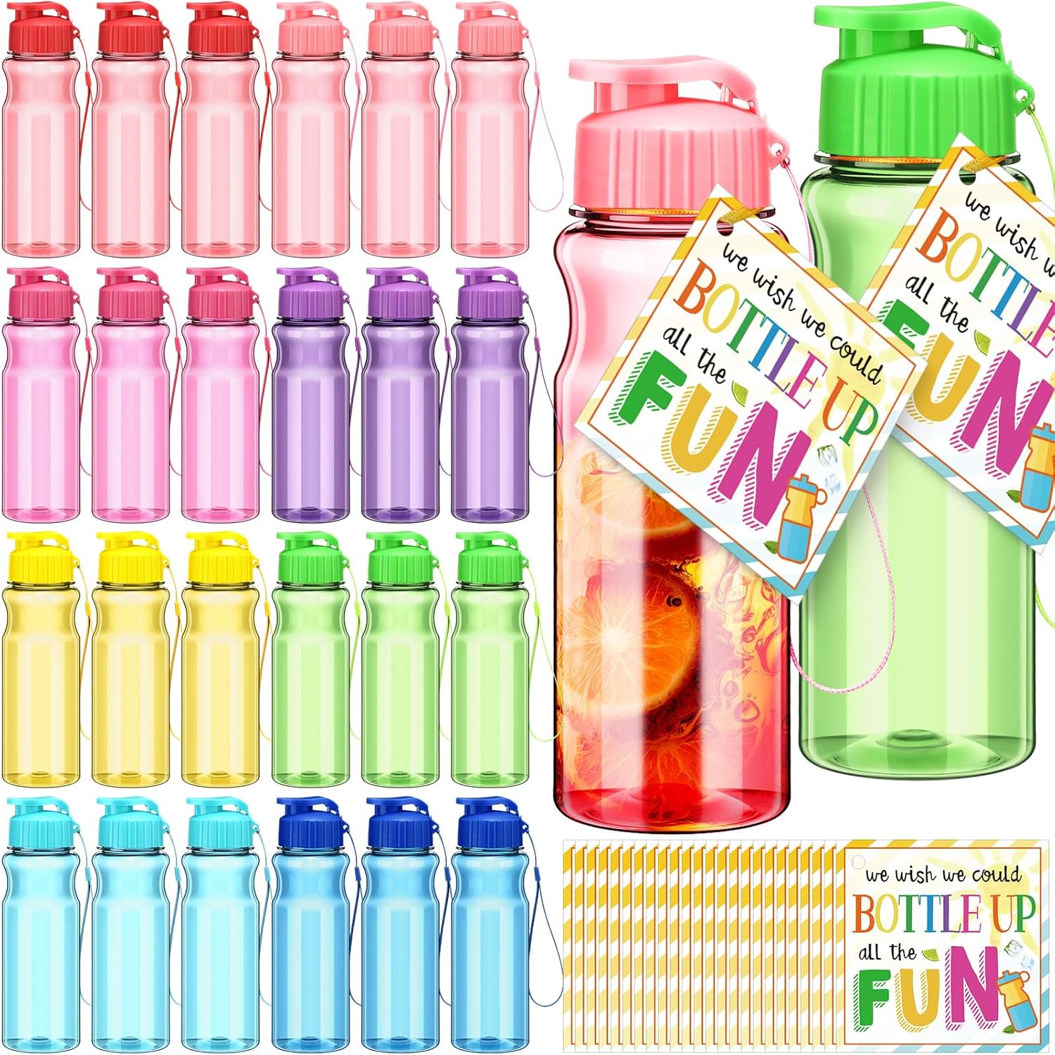 Colorful 18 oz Portable Sports Water Bottles for Students