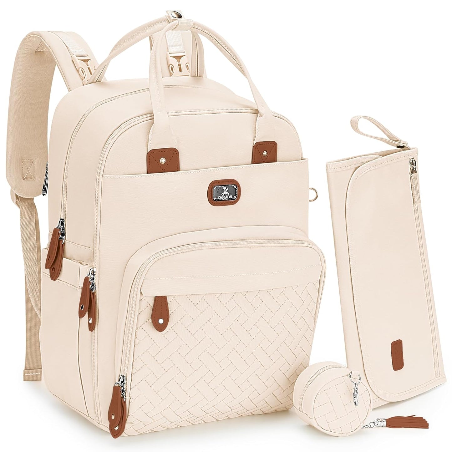 Dikaslon Diaper Bag Backpack with Changing Pad and Straps