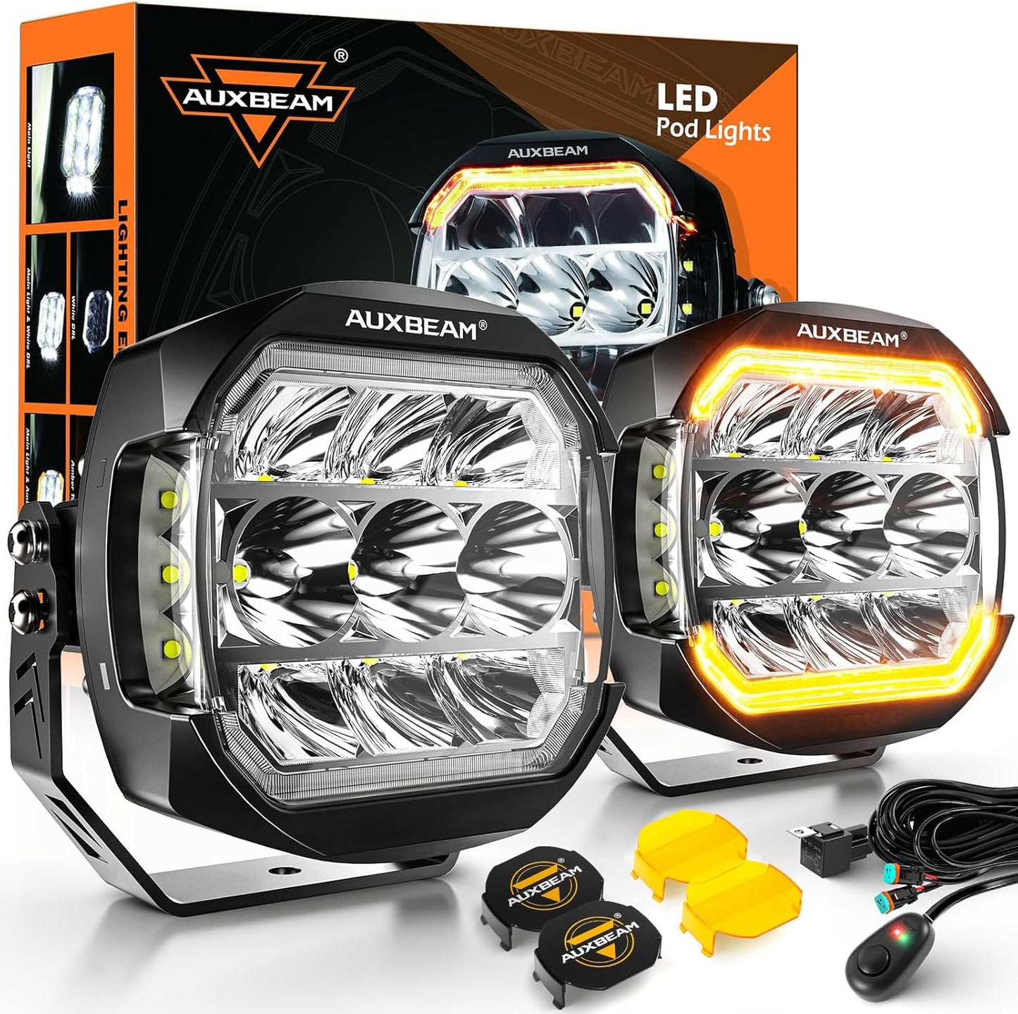 Auxbeam XP-Ultra Series 5in Offroad LED Pod Lights for All Vehicles