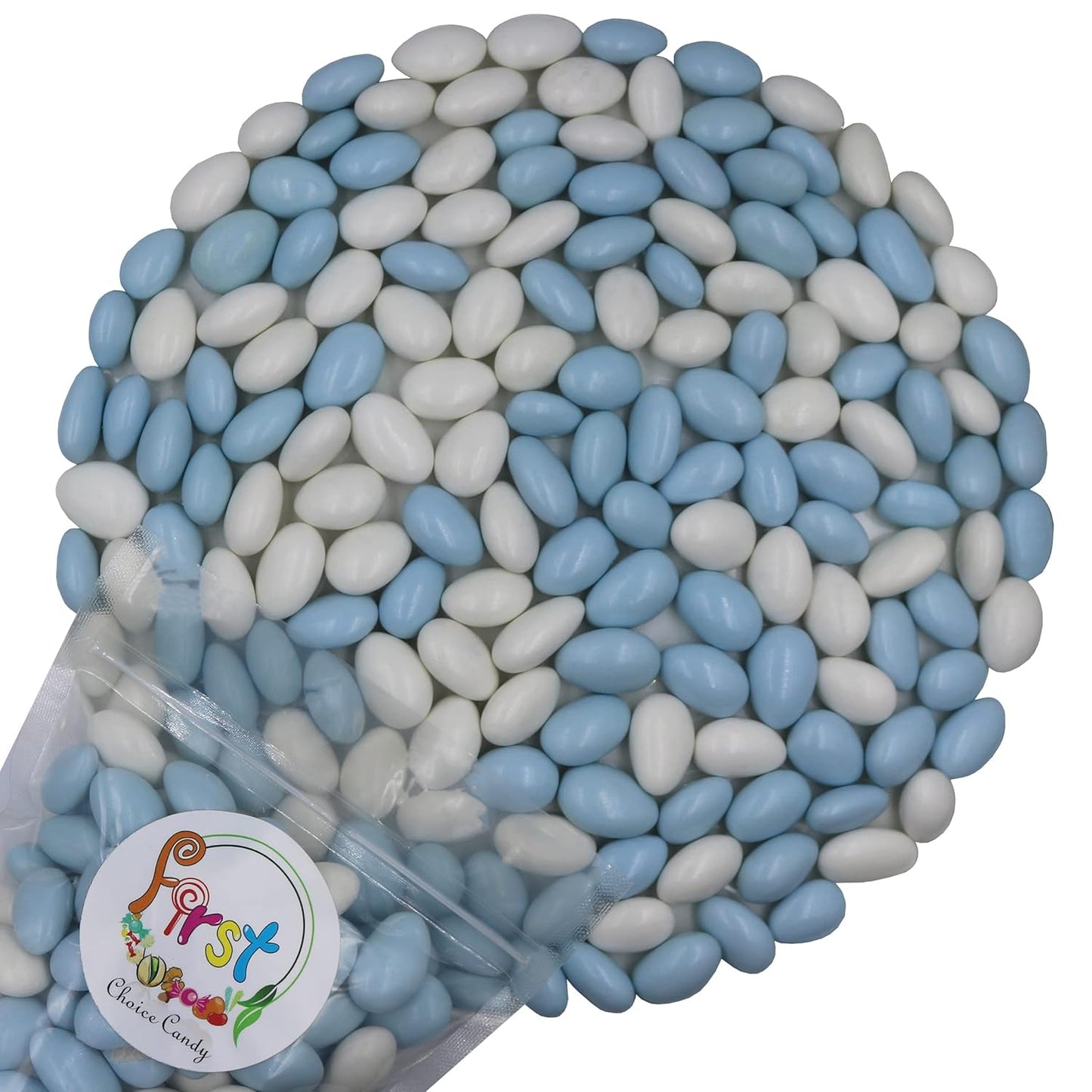 Jordan Almonds in Baby Blue & White - Perfect for Celebrations