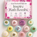 Inspire Bath Bombs for Women - 12 Floral Aromatherapy Fizz