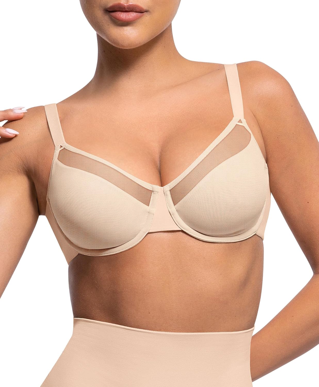 Minimizer Bras for Women Full Coverage Unlined Underwire Support