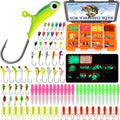Ice Fishing Jigs Kit - Dovesun 87Pc Glow Ice Jigs Set