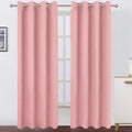 LEMO Pink Thermal Blackout Curtains for Bedroom - 52 x 95 in