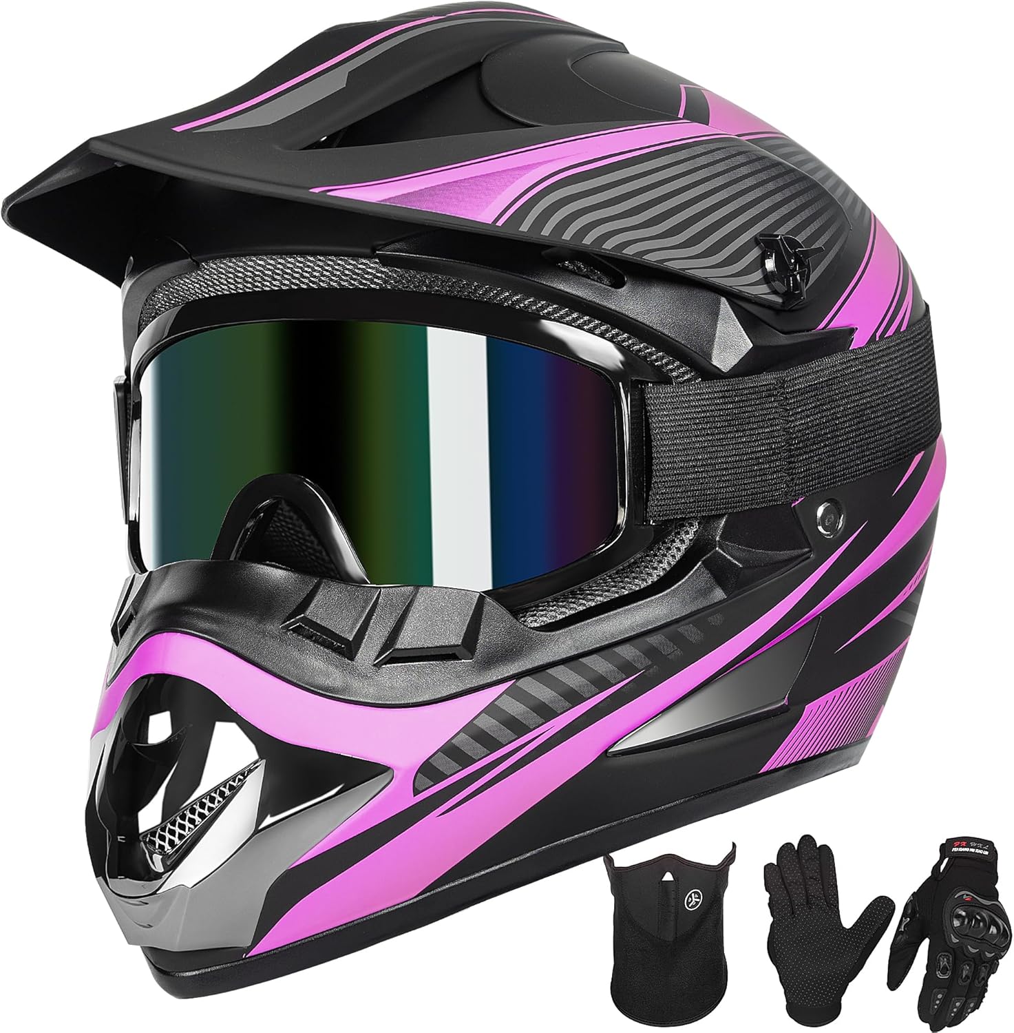Youth Dirt Bike Helmet with Quick Release Buckle for Safety