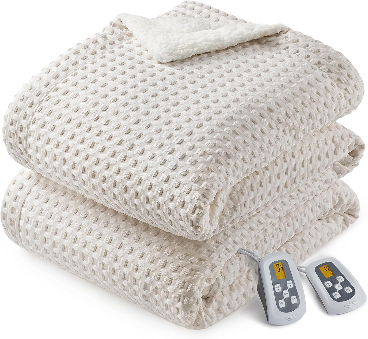 CAROMIO Heated Blanket Queen Size with Fast Heating System