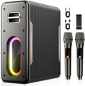 Karaoke Machine with 2 Wireless Microphones - Portable 60W Speaker