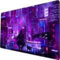LuckyCow Large Anime Mouse Pad - Pink City Glow