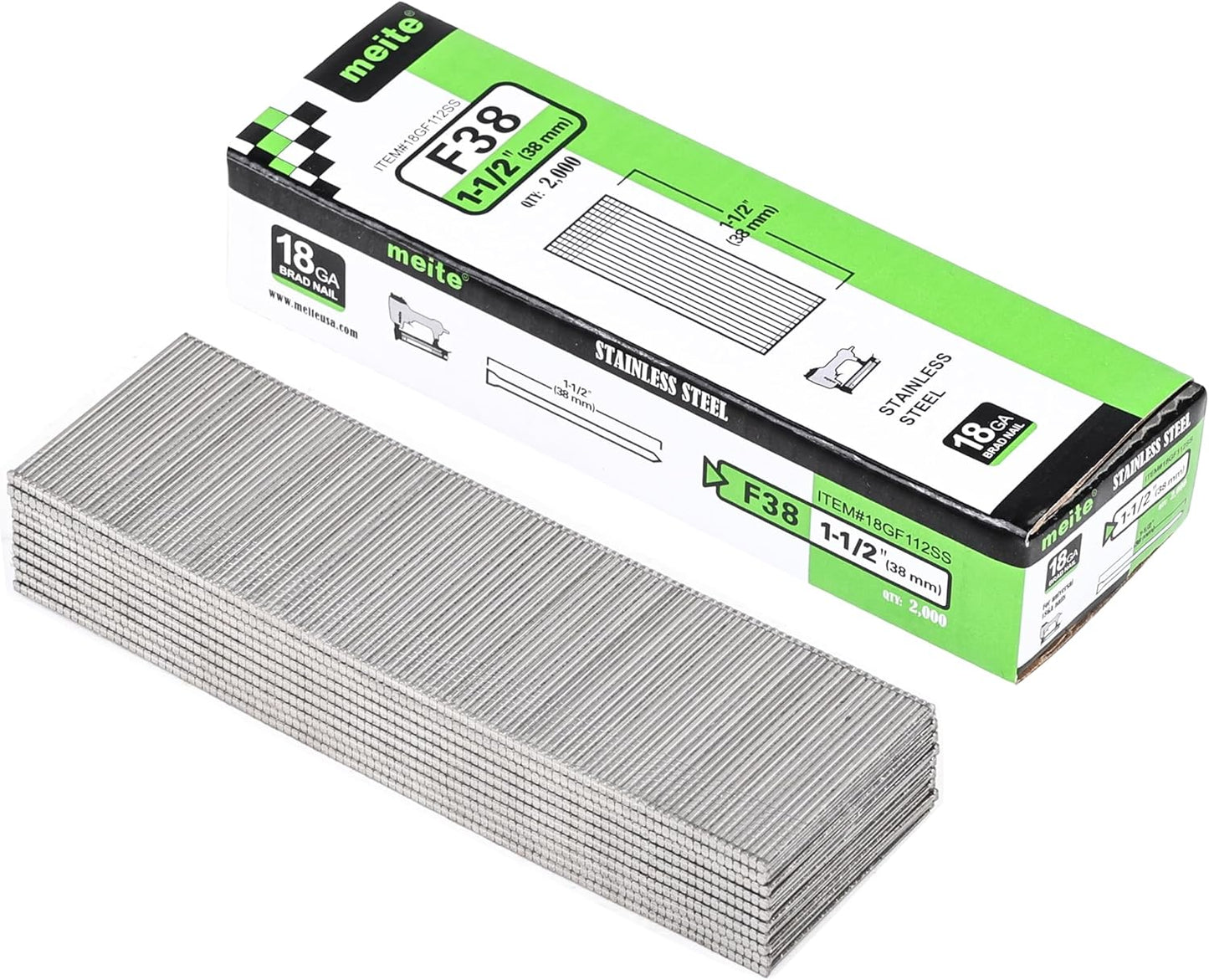 meite 18 Gauge Brad Nails for Professional and DIY Projects