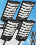 Gefolly Solar Street Lights Outdoor 6500K Dusk to Dawn - 4Pack