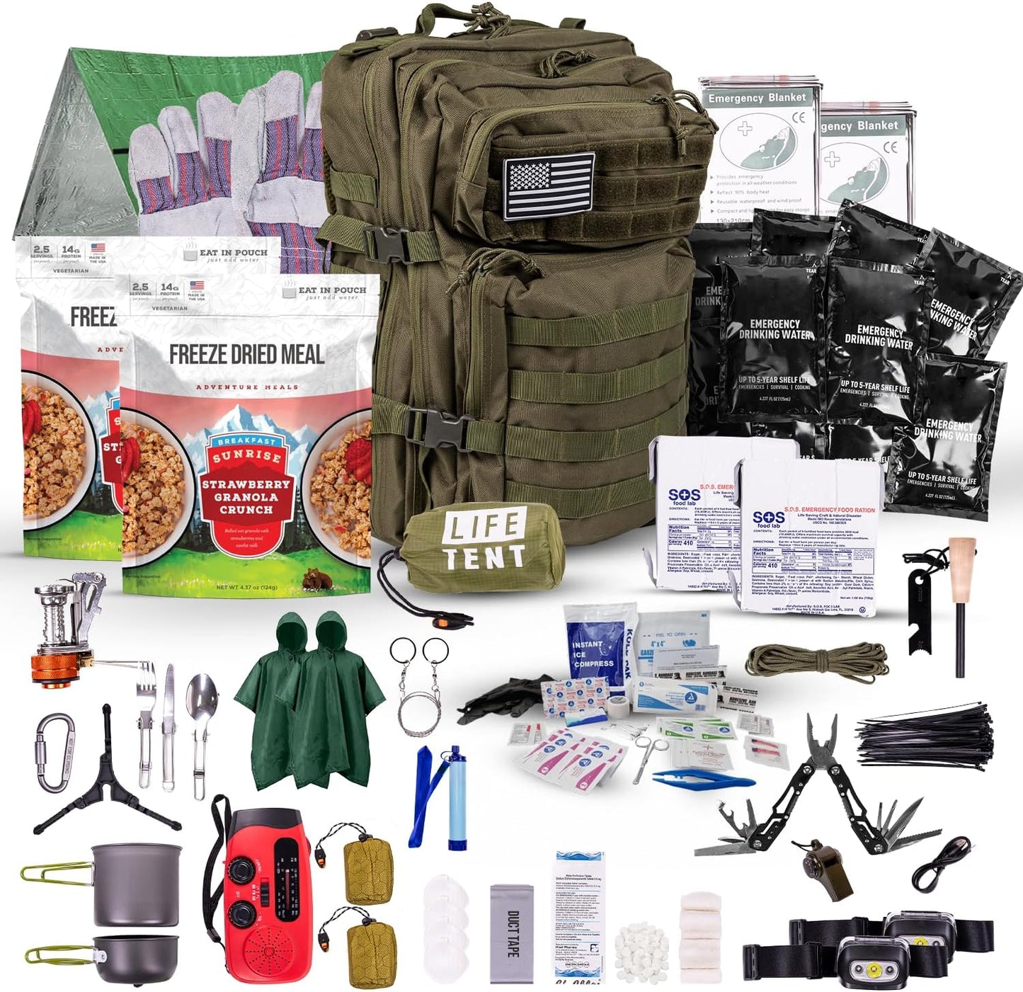 72-Hour Survival Kit with Essential Gear | TacPreps