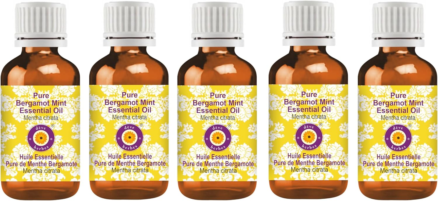 Deve Herbes Pure Bergamot Mint Essential Oil for Aromatherapy