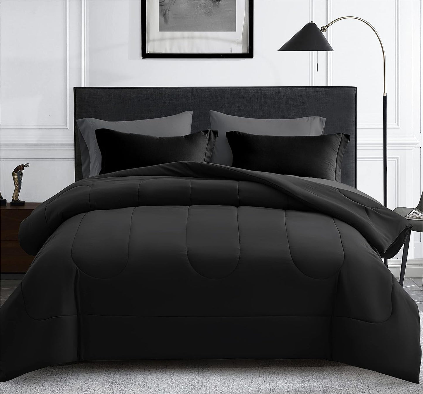Maple&Stone Full Size Comforter Set - 7 Piece Bed in a Bag
