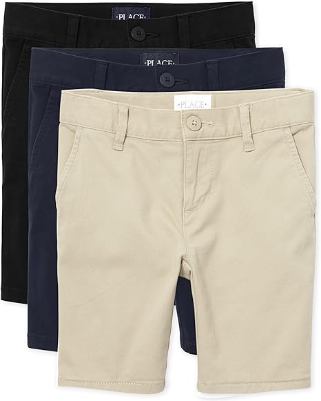 The Children's Place Girls Chino Shorts, 2 Pack for Summer Fun