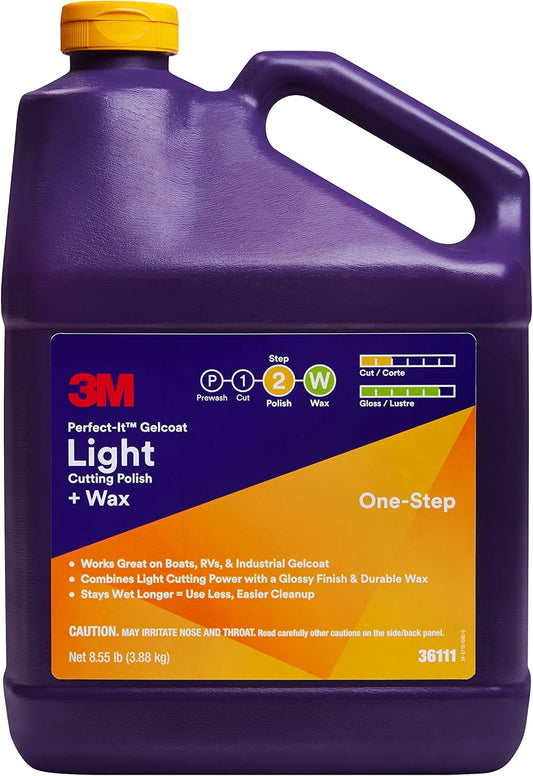 3M Perfect-It Gelcoat Light Cutting Polish + Wax for Boats
