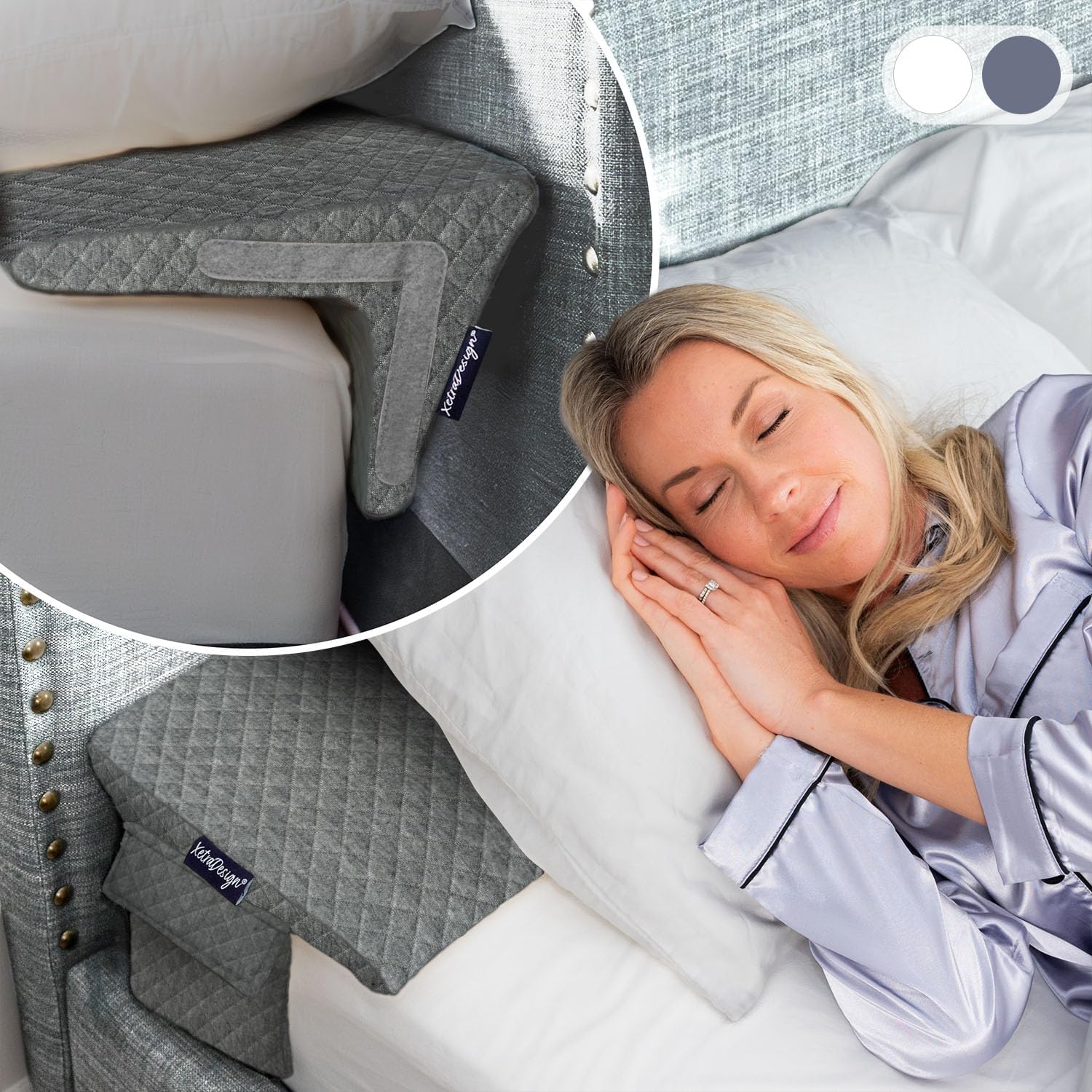 Bed Wedge Pillow for Headboard Gap Up to 7in - Comfort Redefined