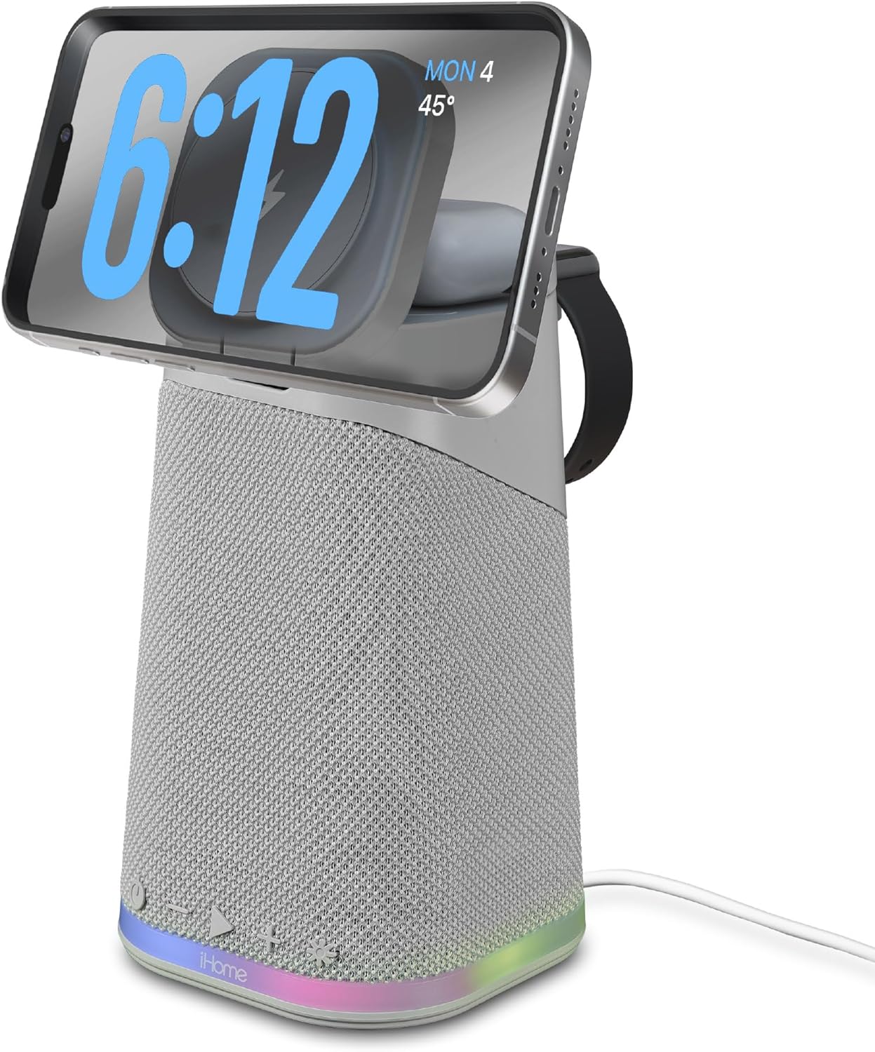 iHome All-in-One Wireless Charging Station - Grey