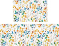 Anti Fatigue Kitchen Mats - Colorful Floral Memory Foam Set