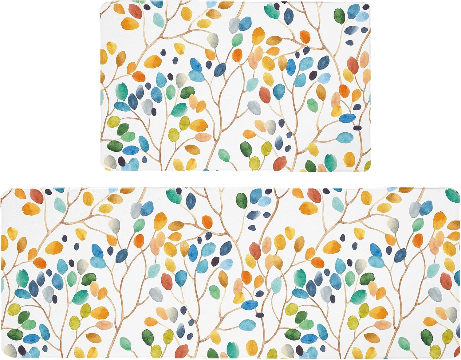 Weesire Anti Fatigue Mats for Kitchen Floor with Floral Design