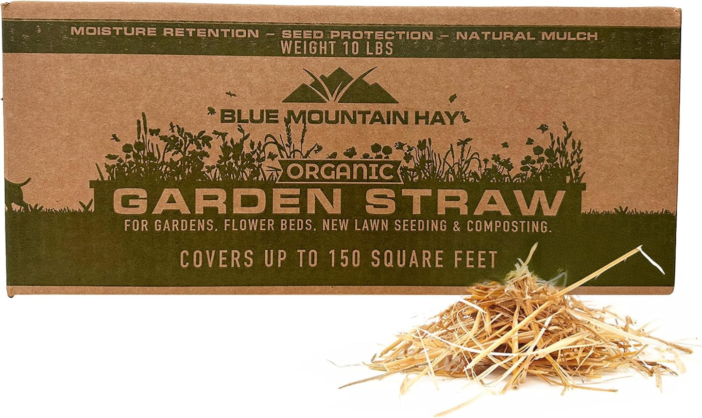 Organic Garden Straw for Mulching and New Lawn Seeding Needs