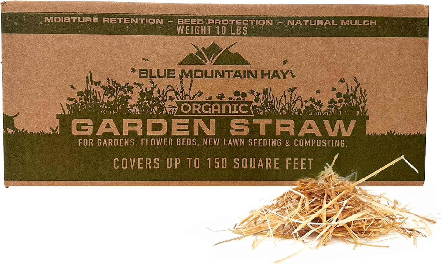 Organic Garden Straw for Mulching and New Lawn Seeding Needs